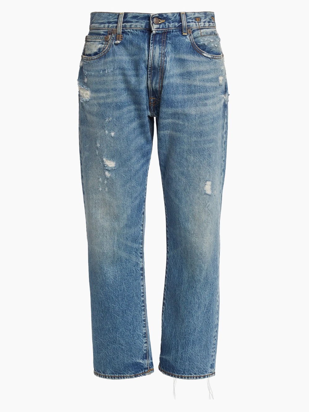 R13 Boyfriend Jeans with Rips